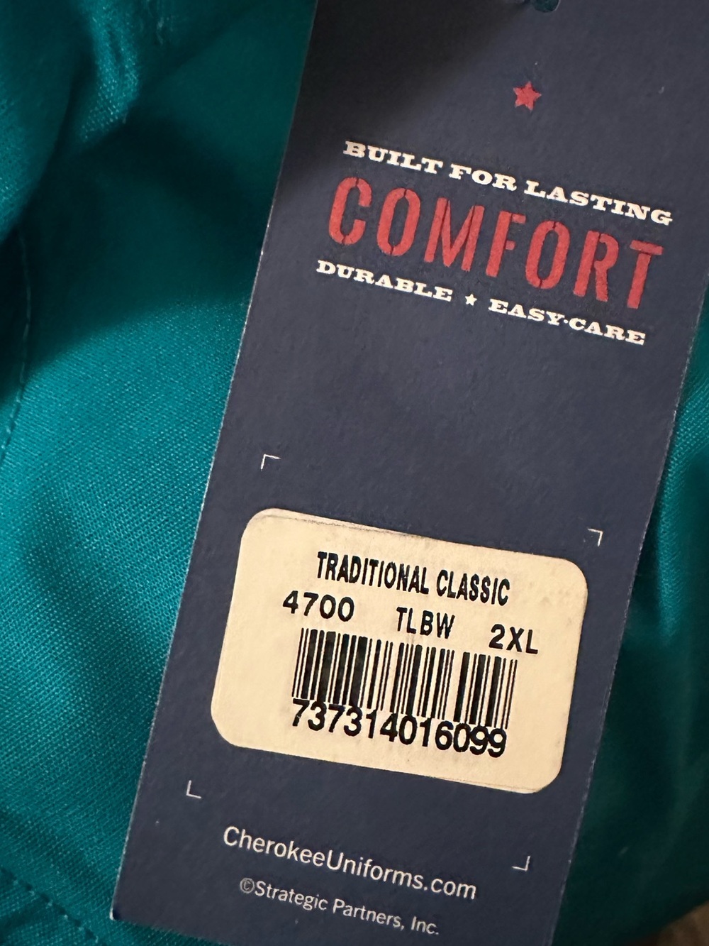 Cherokee Teal Drawstring Scrub set - Picture 6 of 7